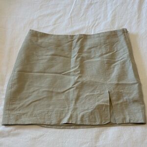 Linen Blend Mini Skirt